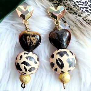 Cheetah Print Earrings, Animal Lover Gift for Her, Leopard Earrings Animal Print